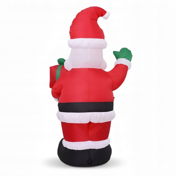 MIKOŁAJ DMUCHANY LED PODŚWIETLANY ŚWIECĄCY XXL 135 CM DEKORACJA ŚWIĄTECZNA