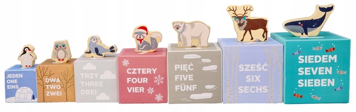 Piramida z kubeczków zwierzęta arktyczne