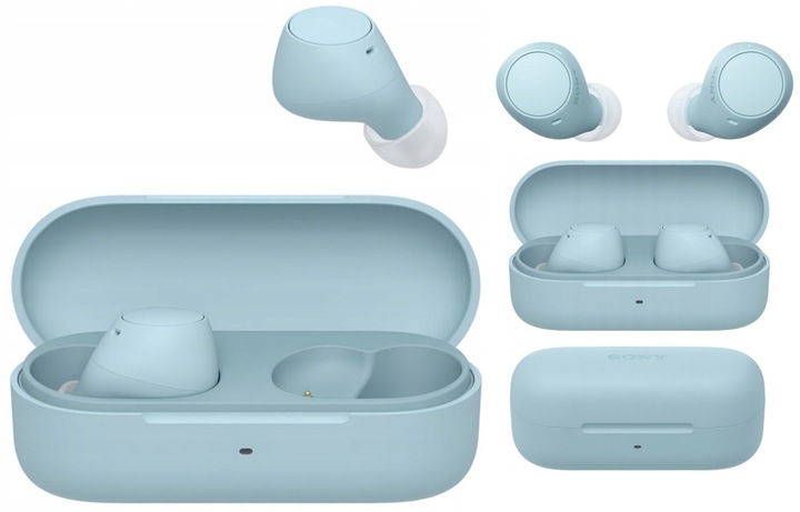 NIEBIESKIE Słuchawki Bezprzewodowe Dokanałowe SONY WF-C510 Bluetooth