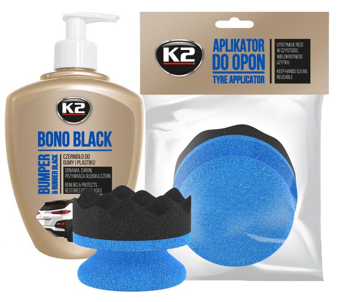 Bono Black 500ML + APLIKATOR GĄBKOWY do opon