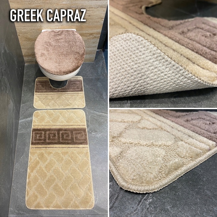 KOMPLET 3-CZĘŚCIOWY DYWANIKÓW ŁAZIENKOWYCH