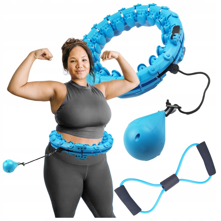 Zestaw Hula Hop Odchudzające z Wypustkami XXL PLUS SIZE 145cm w TALI GRATIS