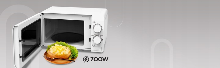 BIAŁA KUCHENKA MIKROFALOWA MIKROFALÓWKA MIKROFALA UD TIMER 700W 20l LITRÓW