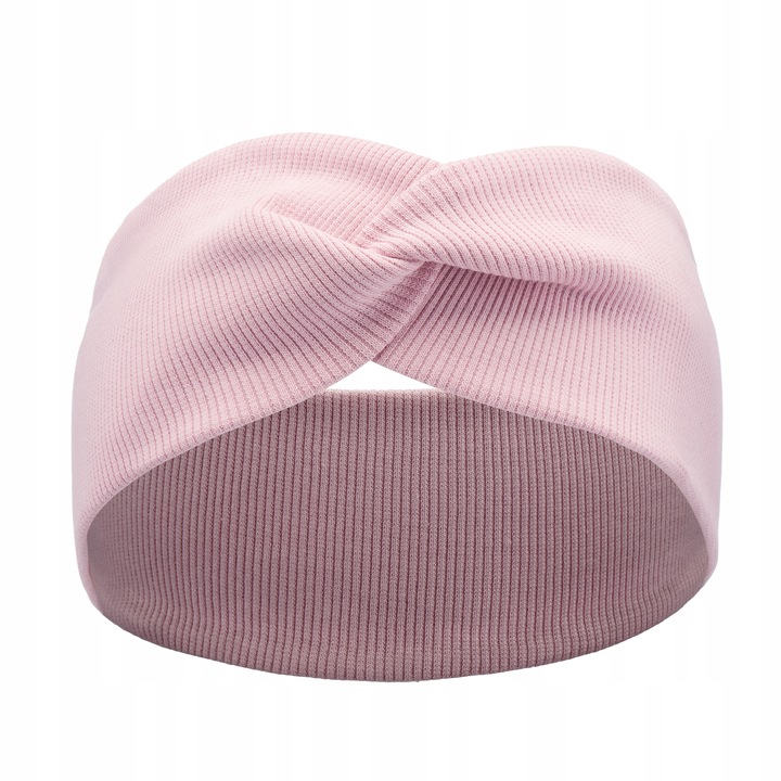 Opaska do włosów czarna brązowa puder ZESTAW 3szt przeplatana prążek