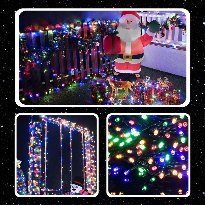 LAMPKI CHOINKOWE 500LED ŚWIĄTECZNE ŚWIATEŁKA ZEWNĘTRZNE WEWNĘTRZNE RGB 35M