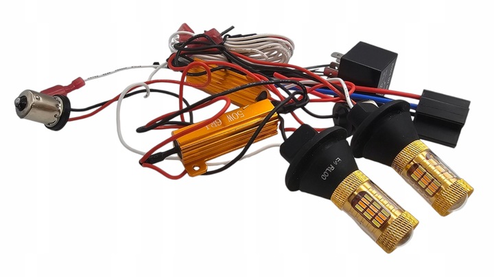 KIERUNKOWSKAZY LED PY21W BAU15S 1156 DRL ŚWIATŁA DZIENNE 2w1 ULTRA MOCNE