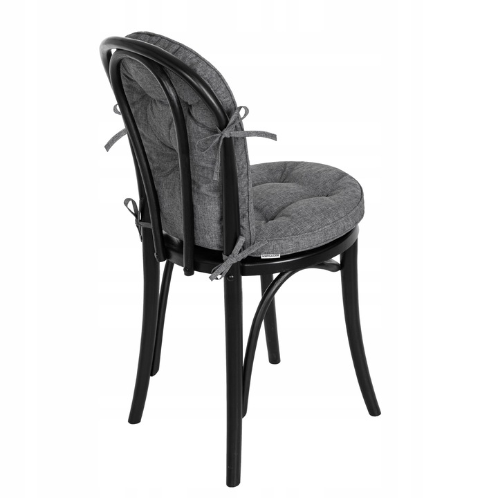 PODUSZKA NA KRZESŁO OKRĄGŁA wodoodporna z oparciem 49 cm kawiarniana 40x40