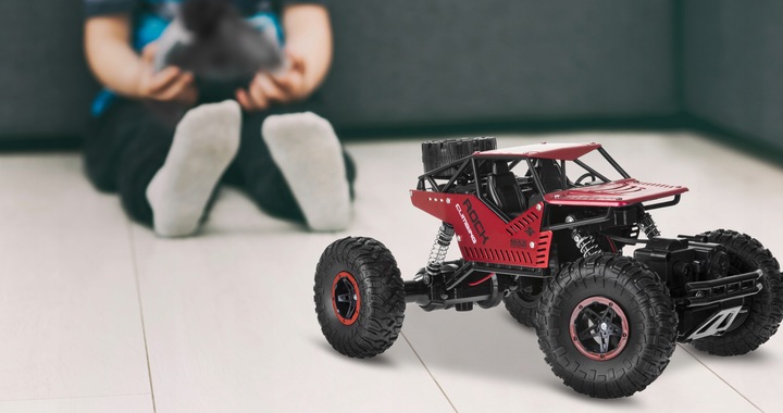 DUŻY SAMOCHÓD ZDALNIE STEROWANY AUTO RC METAL TERENOWY 1:16 PILOT NAPĘD 4X4