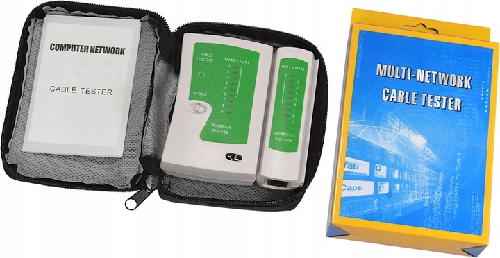 TESTER OKABLOWANIA LAN DO KABLI PRZEWODÓW SIECIOWYCH LED RJ45 RJ11RJ12