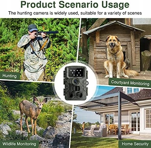 kamera myśliwska 1080P 20MP z czujnikiem ruchu podczerwieni Night Vision