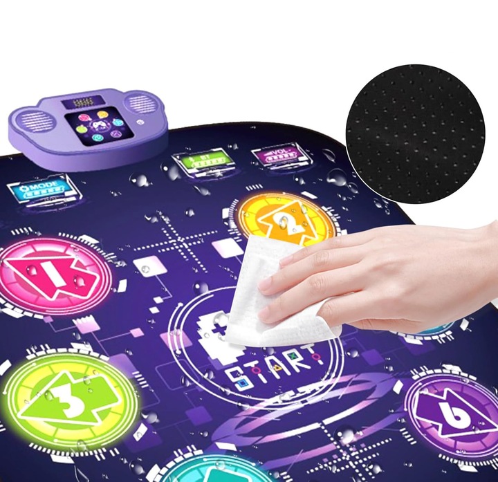 MATA LED DO TAŃCZENIA MUZYCZNA GRA DZIECI INTERAKTYWNA Z BLUETOOTH 5 TRYBÓW