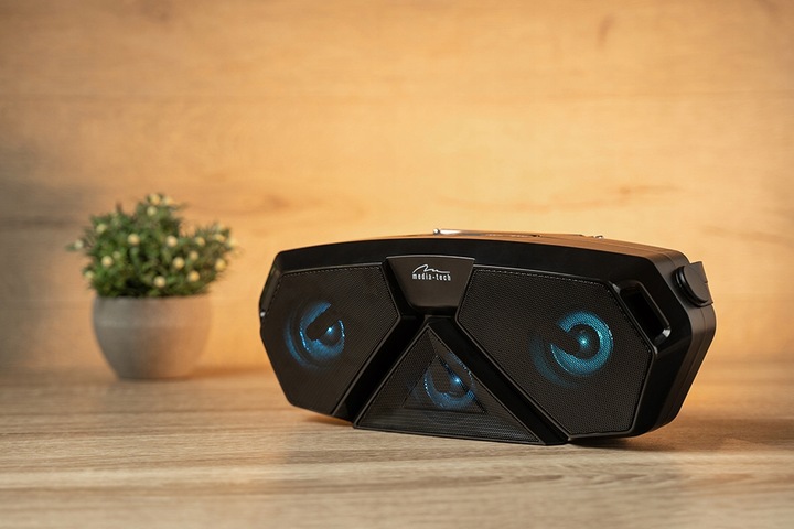 Głośnik Bluetooth MP3 radio FM mikrofon KARAOKE akumulator dla dzieci śpiew