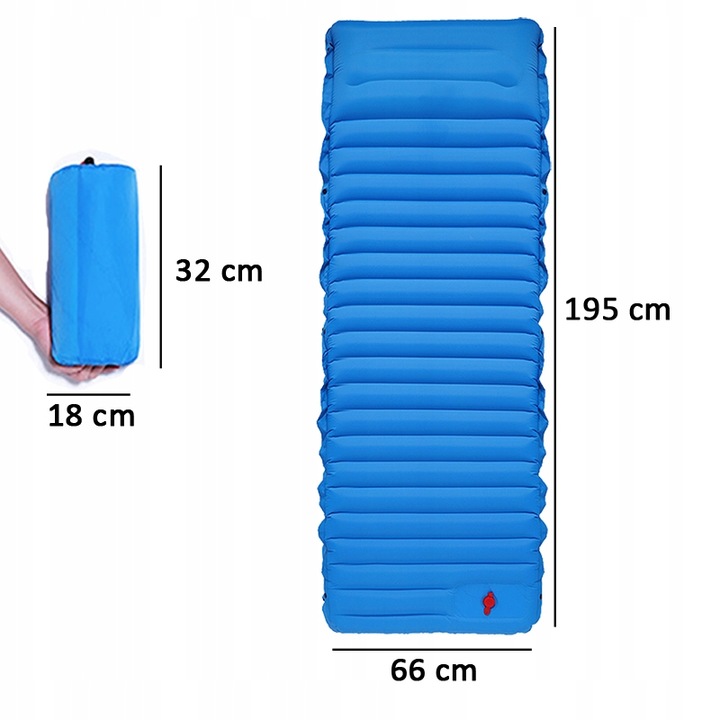 MATERAC TURYSTYCZNY SAMOPOMPUJĄCY MATA CAMPINGOWA WBUDOWANA POMPKA LEKKI