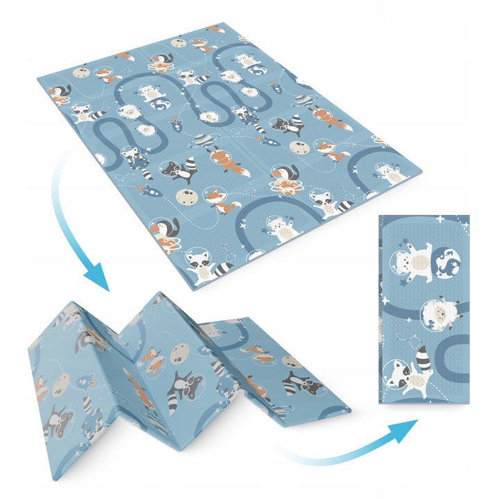 MATA EDUKACYJNA DLA NIEMOWLĄT PIANKOWA DWUSTRONNA DLA DZIECI XPE 180x150cm