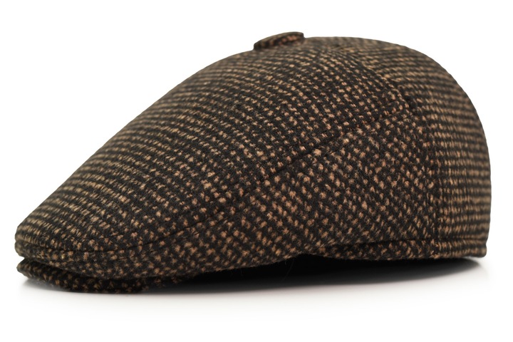 Kaszkiet Męski i Szalik Pako Jeans Elegancki Komplet Dla Niego Brązowy