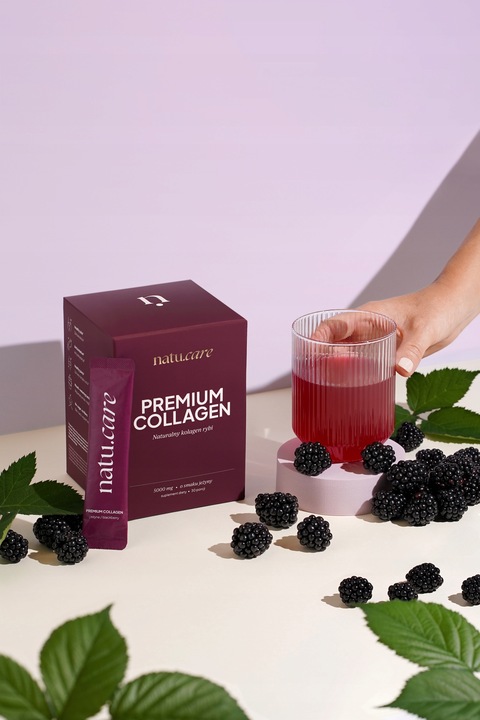 Kolagen Rybi Do Picia Na Zmarszczki w Proszku 5000 mg Natu Care Jeżyna