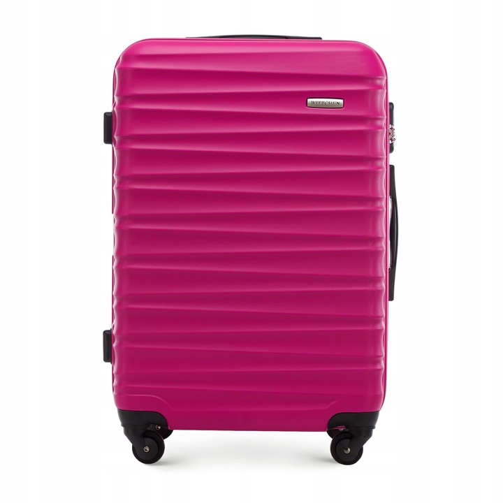 WITTCHEN średnia walizka z ABS-u żebrowana różowa