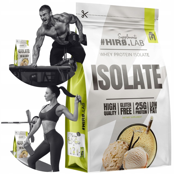 Izolat Białka BIAŁKO 700 g wpi Whey Protein Isolate wanilia ISO Hiro