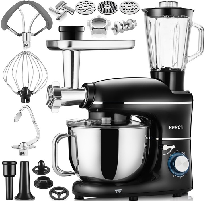 ROBOT KUCHENNY PLANETARNY MIKSER Z MISĄ KERCH ROTARY 4000W BLACK 6,2L