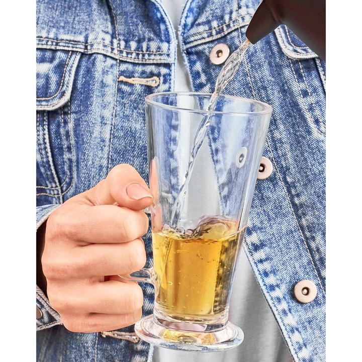 Wysokie SZKLANKI DO LATTE herbaty ZESTAW SZKLANEK do kawy 6szt + ŁYŻECZKI