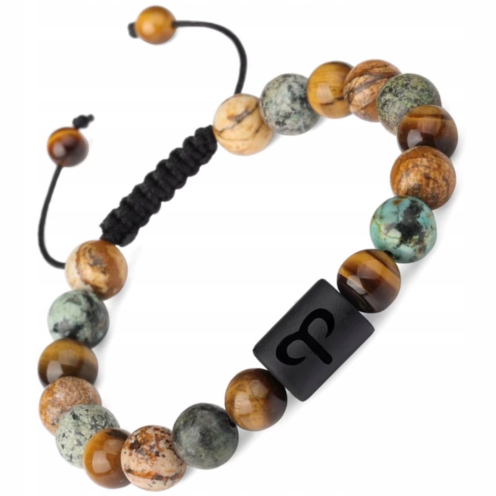 Bransoletka męska, znak zodiaku BARAN, REGULOWANA 17-24cm, Versatile