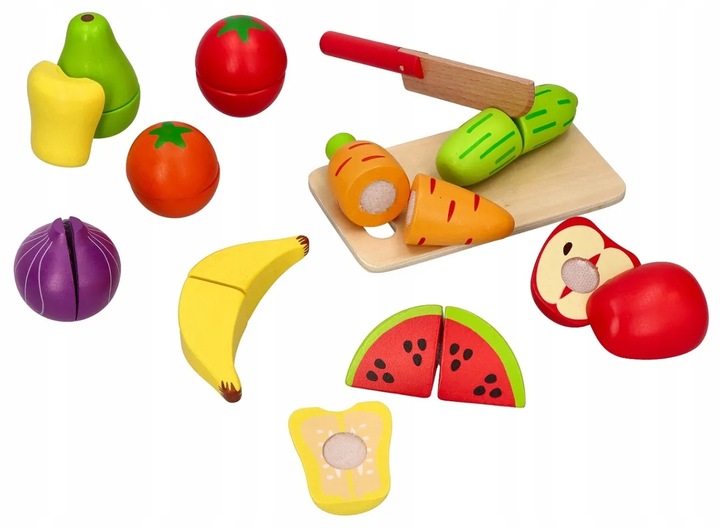 WARZYWA I OWOCE DO KROJENIA DREWNIANE ADAM TOYS