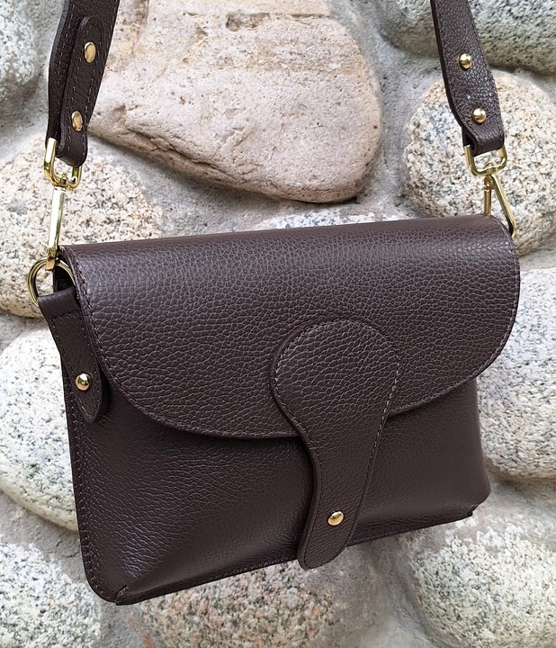 Torebka włoska nerka listonoszka MAXI DUŻA WERSJA zamek Vera Pelle