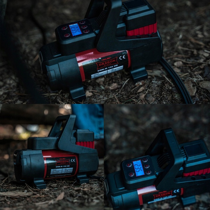 KOMPRESOR POWIETRZNY DRAGON WINCH 12V 10,34Bar 35l/min z latarką LED