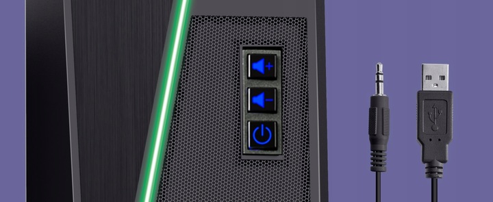 Głośniki Komputerowe Zasilanie USB Bluetooth + AUX