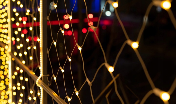 SIATKA LED 3 m x 2 m BIAŁA CIEPŁA na TARAS KRZEWY BALKON Oświetlenie Święta