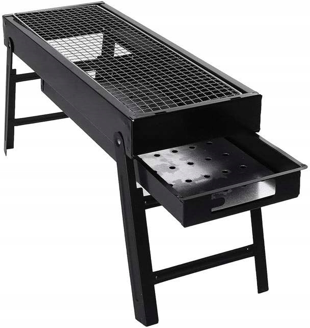 GRILL TURYSTYCZNY SKŁADANY OGRODOWY PRZENOŚNY KEMPINGOWY WĘGLOWY DUŻY 60CM