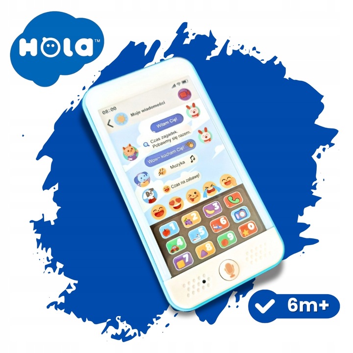 Pierwszy interaktywny telefon dla dzieci smartfon edukacyjny 100 dźwięków
