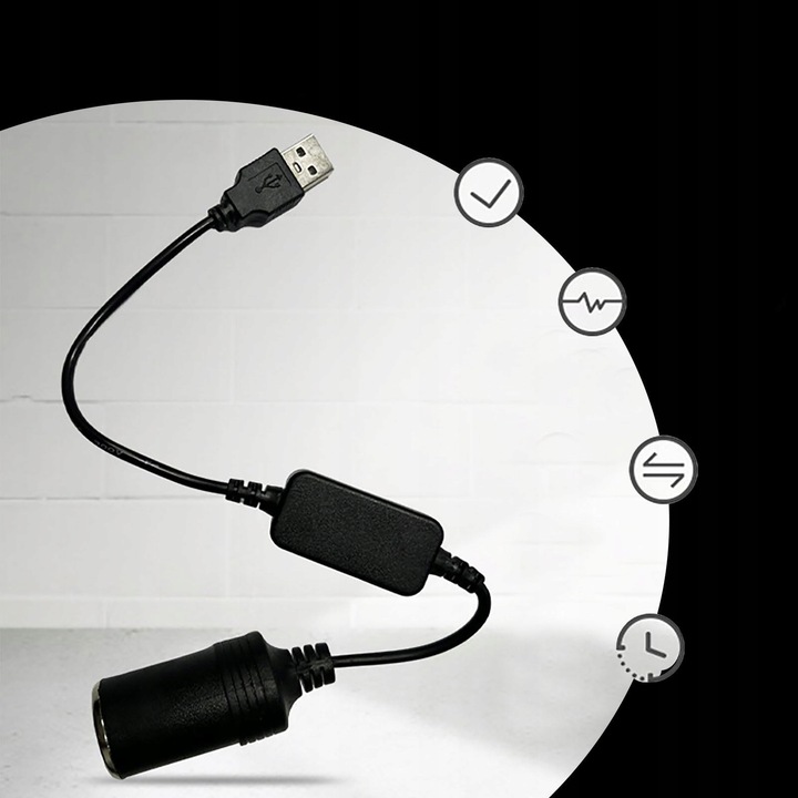UADAPTER AUTO KONWERTER USB GNIAZDO ZAPALNICZKI
