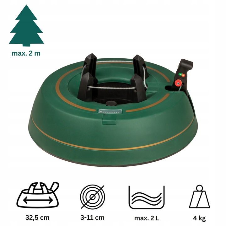 STOJAK CHOINKOWY KAMAI PODSTAWKA NA CHOINKĘ 2M + GRATIS 100 LAMPEK LED