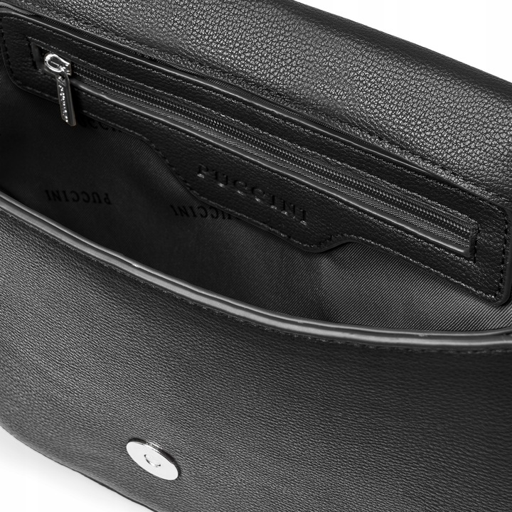 Torebka Crossbody Listonoszka Półksiężyc PUCCINI Na Pasku Czarna BML056M-1
