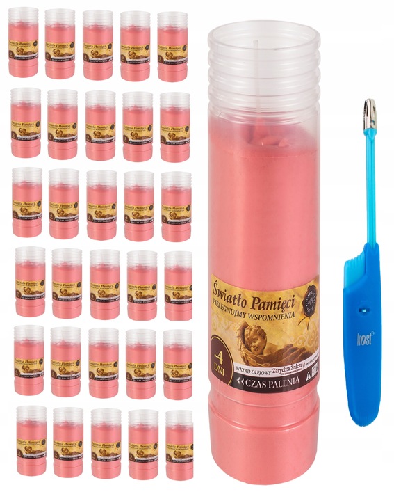 WKŁADY DO ZNICZY ŚWIECE PARAFINOWE DŁUGOPALNE 4DNI