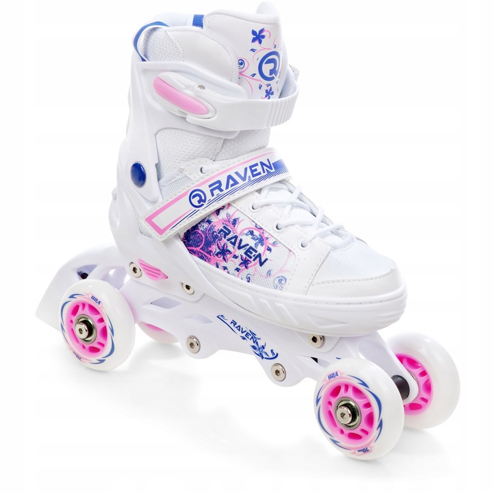 Rolki Łyżwy Wrotki 4w1 Regulowane RAVEN Meia 31-35 Kółko LED