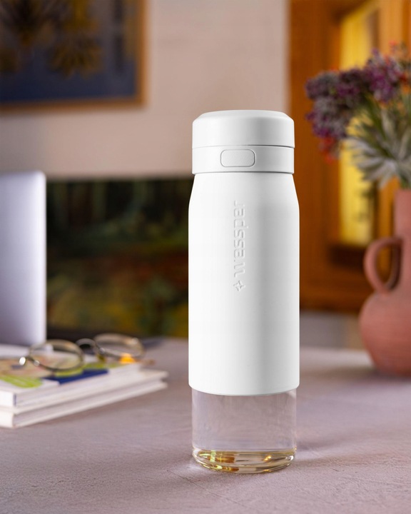 Butelka filtrująca szklana bidon na wodę z filtrem WESSPER B2 ACTITEX 700ml