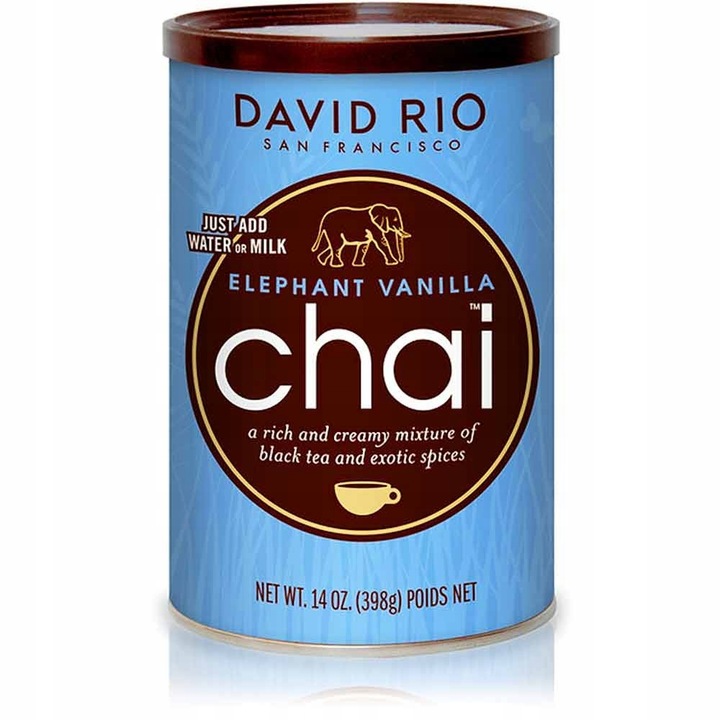 Herbata Chai instant w proszku napój David Rio | Elephant Vanilla 398g
