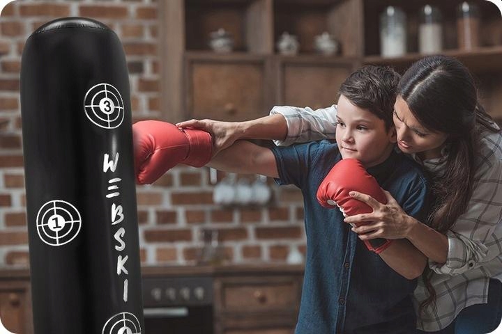 Worek Treningowy Bokserski Stojący 165cm dla Dzieci Młodzieży Boks Karate