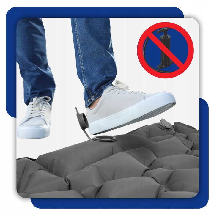 Materac Samopompujący Jednoosobowy Pojedynczy do Spania Pod Namiot 190x60cm