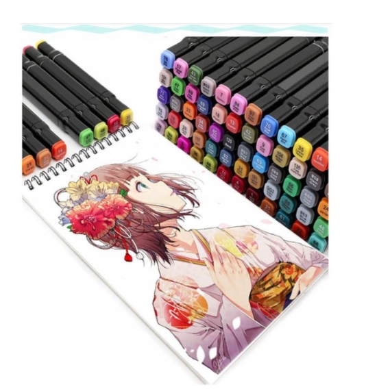 Zestaw 168 Dwustronnych Markerów Alkoholowych Pro z Praktyczną Torbą