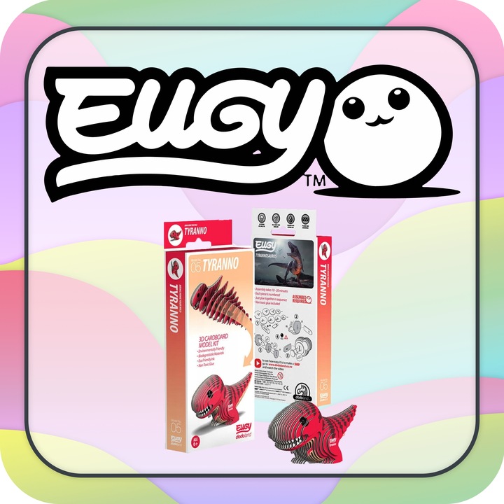 Dinozaur Tyranozaur Eugy. Eko Układanka Puzzle 3D.