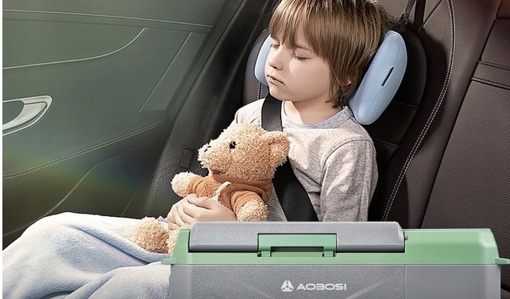 Przenośna lodówka z trybami MAX i ECO 17L AAOBOSI szara 60x33,4x32,4 cm