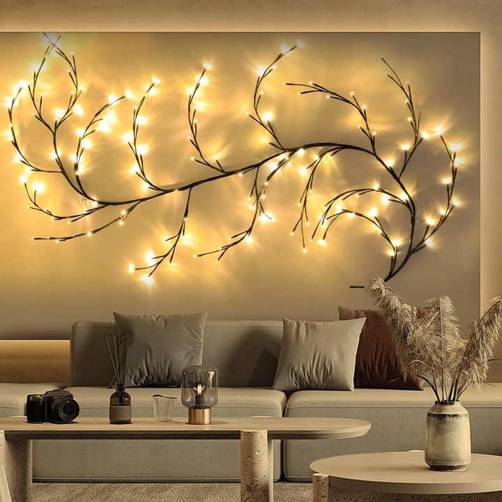 Dekoracja LED W Kształcie Gałęzi, Łańcuch Świetlny Z Gałązkami Wierzby