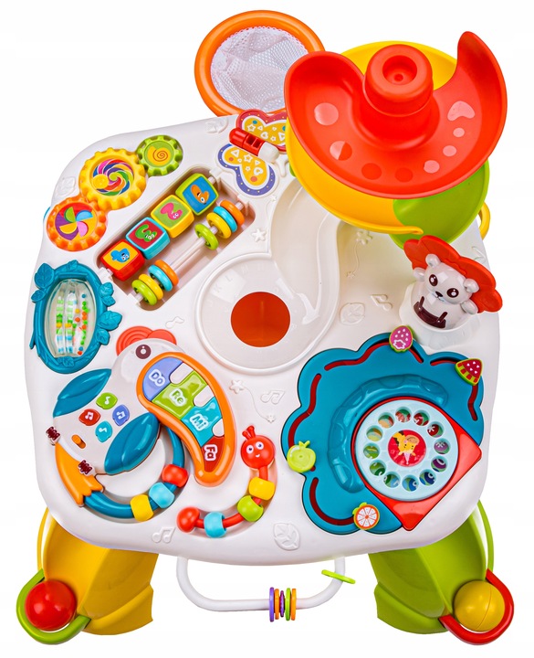 EDUKACYJNY interaktywny STOLIK ORGANKI ZJEŻDŻALNIA PIŁEK PIŁKI Liczydło