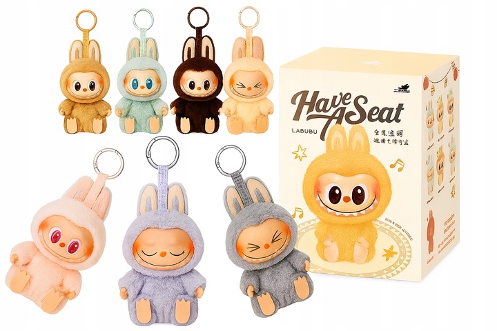 LABUBU HAVE A SEAT THE MONSTERS BRELOK PLUSZOWA MASKOTKA KOLEKCJONERSKA