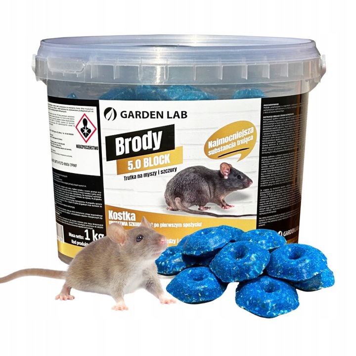 KOSTKA TRUTKA NA MYSZY SZCZURY - BRODY 5.0 BLOCK - 1 kg