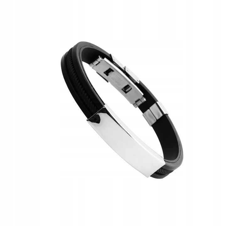 EKSKLUZYWNA BRANSOLETKA męska stal 316 + GRAWER
