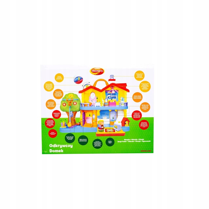 Odkrywczy Domek zabawka interaktywna edukacyjna dla dzieci 12m+, Dumel